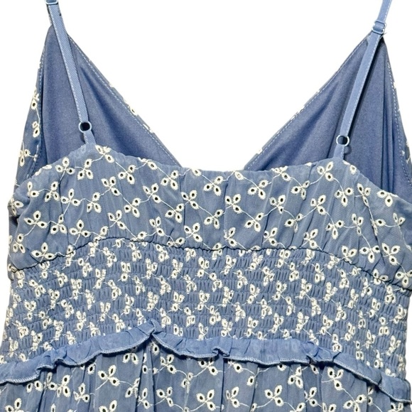 Altar’d State Everly Ruffled Embroidered Eyelet Sleeveless Mini Sundress Large - Picture 10 of 13